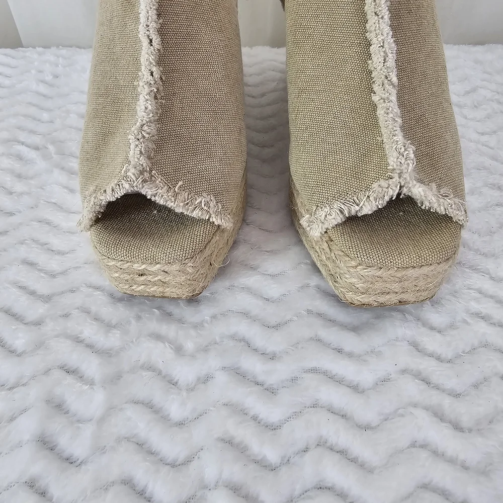 Castañer Queral Espadrille Canvas Wedge Mule Sandal Size 36 - Picture 5 of 8